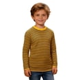 thumbnail image 3 of Gunia Boys T Shirts Girls Striped Long Sleeve Crewneck T Shirt Casual Kids Top Soft Tee Comfortable 3-14 Years, 3 of 6