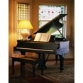 thumbnail image 2 of ABPHOTO Polyester 5x7ft Old Piano Backdrop Interior Study Room Backdrops Shabby Wood Chair Lamp Vintage Carpet Retro Window Musician Photography Background for Girls Princess Photo Studio Props, 2 of 3