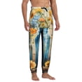 thumbnail image 4 of Kdxio Rustic Blue Vase Blossoms Pattern Joggers,Sweatpants for Men with Pockets-Small, 4 of 5