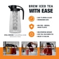 thumbnail image 2 of Tiesta Tea - Loose Leaf Iced Tea Pitcher, BPA-Free Tritan Plastic, Includes Multipurpose Nylon Mesh Infuser, Brew Hot & Cold, Leak-Proof Twist-On Lid, Dishwasher Safe, 1/2 Gallon Capacity, 2 of 7