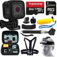 thumbnail image 1 of GoPro HERO5 Session HD Action Camera (CHDHS-501) with 10 Piece Accessories Bundle includes 64GB Card + Floating Handle + Card Reader + Selfie Stick + Chest/Head Strap + Travel Case + More!, 1 of 7