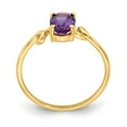 thumbnail image 2 of 14K Yellow Gold Ring Band Gemstone Amethyst Oval Purple, Size 8, 2 of 5