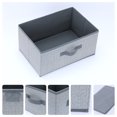thumbnail image 2 of Unique Bargains Storage Cube Bin with Handles 1 Pack Collapsible Storage Basket Grey M, 2 of 7
