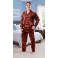 thumbnail image 2 of Up2date Fashion Pajamas Set Mens Silky Satin Pajamas Long Sleeve Loungewear 2-Piece Sleepwear Button-Down PJ with Long Pants, 2 of 4