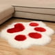 thumbnail image 2 of Injueey Alfombra para dormitorio, pata de Animal, sala de estar, alfombra Irregular, almohadilla decorativa para puerta, alfombrilla lavable Decoración del hogar blanco rojo, 2 of 6