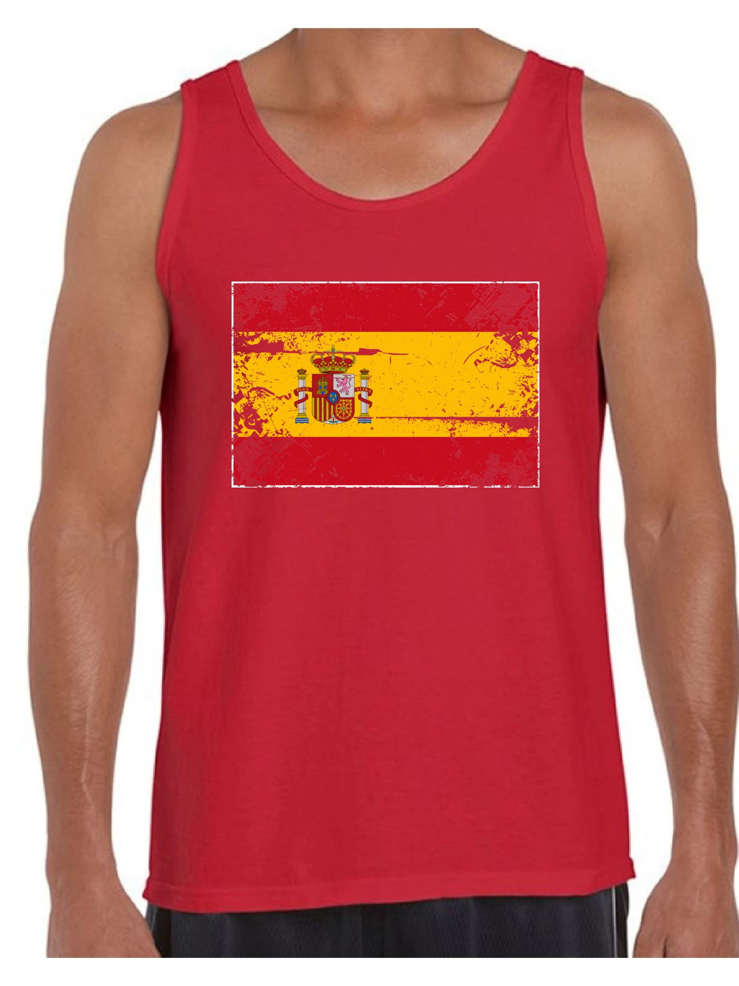 Awkward Styles Awkward Styles Spain Flag Tank Top for Men Spanish Tanks Spanish Men Gifts from