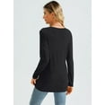 thumbnail image 4 of Womens Long Sleeve T Shirts crew Neck Loose Soft Casual Tops Fall Fashion Comfy Tees, 4 of 6