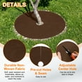 thumbnail image 4 of Uxcell 6pcs Tree Mulch Ring 28.3 Inch Non-Woven Round Tree Protector Weed Barrier Mat Plant Cover Rings for Weed Grass Control Root Protection, Brown, 4 of 7