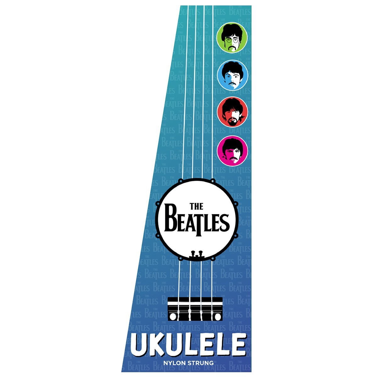 JHS The Beatles Soprano Ukulele, Abbey Road Design Nylon-Strung