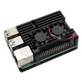 thumbnail image 5 of Pi 4B Armors Case Aluminium Alloy Shell Double Fan Cooling Heatsink for Raspberry Pi4B Optimals Heat Dissipation, 5 of 6