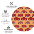thumbnail image 3 of Fuzoiu Red Cars Print Leather Coasters Set,Drink Coasters Set of 4,for Tabletop Protection, Durable PVC Coasters,Home Décor and Housewarming Gift-Round Shape, 3 of 6