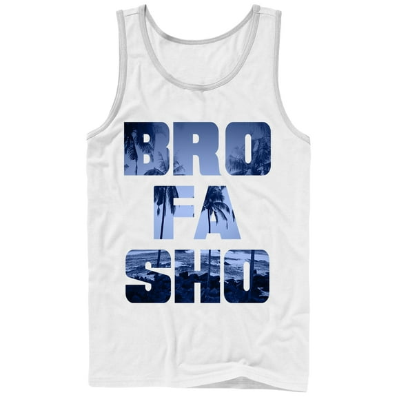 Men's CHIN UP Bro Fa Sho  Tank Top White Large