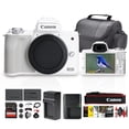 thumbnail image 1 of Canon EOS Kiss M / M50 Mirrorless Camera (White) with Accessory Bundle(International Model), 1 of 6