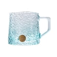thumbnail image 1 of Vaso de agua de 9 oz con asa, pequeño y colorido vaso de vidrio transparente for café, té, jugo y leche., 1 of 7