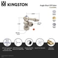 thumbnail image 4 of Kingston Brass CC53301KL 5/8-Inch O.D. Comp x 3/8-Inch O.D. Comp Quarter-Turn Angle Shut-Off Valve in Polished Chrome, 4 of 5
