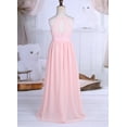 thumbnail image 3 of RUNQHUI Kids Girls Christening Halter Sundress Pageant Easter Evening Gown Bridesmaid Birthday Party Pearl Pink 16, 3 of 7
