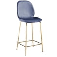 thumbnail image 1 of Best Master Preston 29" Velvet Counter Stool in Gray (Set of 2), 1 of 2
