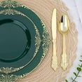 thumbnail image 3 of 350 PCS Green and Gold Plastic Plates, Plastic Dinnerware Set for 50 Guests, 100 Disposable Plates, 150 Silverwares, 50 Cups, 50 Napkins for Party, Wedding, Graduation, 3 of 14