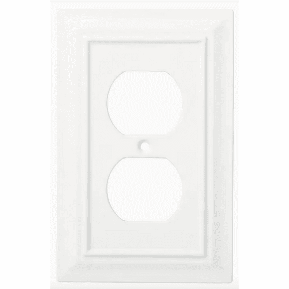 Franklin Brass W35258-PW Pure White Classic Architect Single Duplex Wall Plate Cover