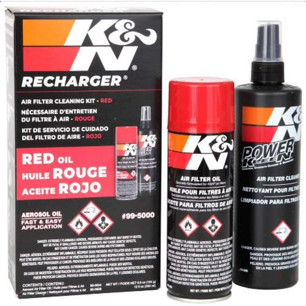 K&N Air Filter Cleaning Kit Aerosol Filter Cleaner and Oil Kit