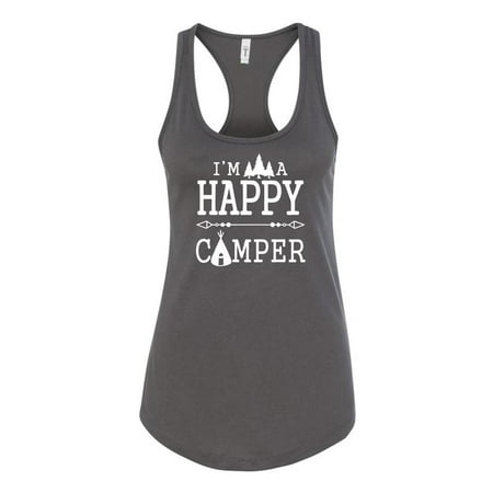 I'm A Happy Camper Camping Hiking Summer Vacation Women (Best Clothes For Summer Hiking)