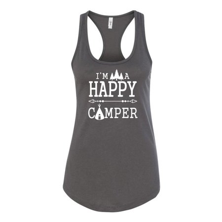 - I'm A Happy Camper Camping Hiking Summer Vacation Women Tank