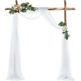 thumbnail image 1 of Cortina de Tul Blanco, 75 x 500 cm, Arco de Boda para Colgar en la Pared, Tela de Gasa Blanca, para decoración de Bodas, Ceremonia, Fiesta, Telón de Fondo, Cortina de Gasa, 1 of 5