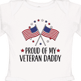 thumbnail image 4 of Inktastic Military Veteran Daddy Proud Son Daughter Boys or Girls Long Sleeve Baby Bodysuit, 4 of 5