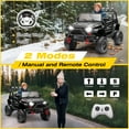 thumbnail image 2 of Electric Car for Kids 2 Seater, 24V Kids Ride on Toys with Remote Control, Ride on Car for Toddler with USB/Music/Bluetooth, Battery Powered 4-wheeler Car for Kid Aged 3+, Black, 2 of 9