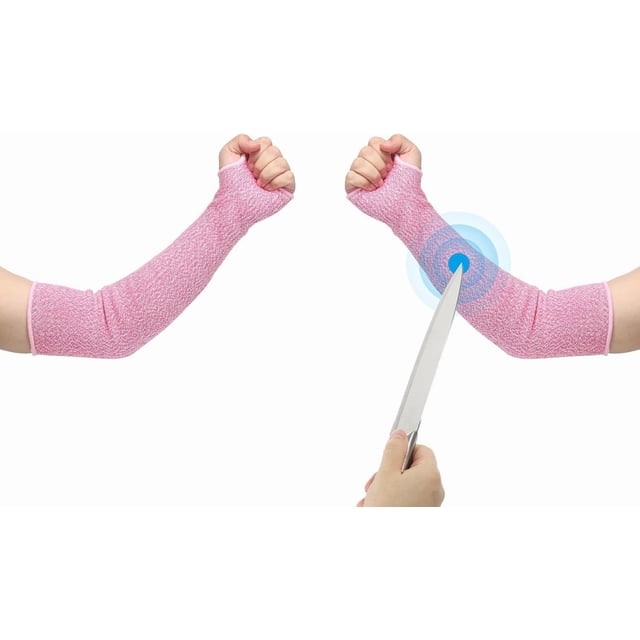 Cut Resistant Sleeve, Arm Safety Protectors Sleeves with Thumb Hole Level 5 Protection Forearm Guard