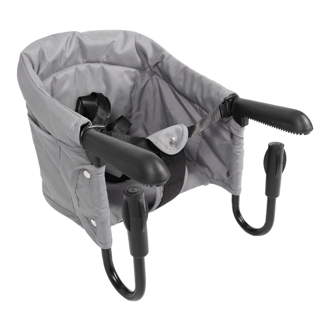 Gancho En La Silla Con Tela De Oxford Especial, Plegable Y Lavable, Adecuado Para Alimentación, Aprendizaje, Juegos, Silla Alta Portátil Negra Para Viajar Con Cojín Extraíbles