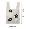 thumbnail image 4 of Unique Bargains 1 Pc Knitted Wrist Bag Openwork Flower Gift Bag Beige, 4 of 5