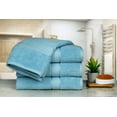 thumbnail image 4 of Ample Decor Sky Blue Bath Towels for Bathroom Set of 4 100% Cotton Popcorn Textured -Quick Dry, Highly Absorbent, OEKO-TEX Certified, Machine Washable - Mulaayam Collection - 30 X 54 Inch, 4 of 8