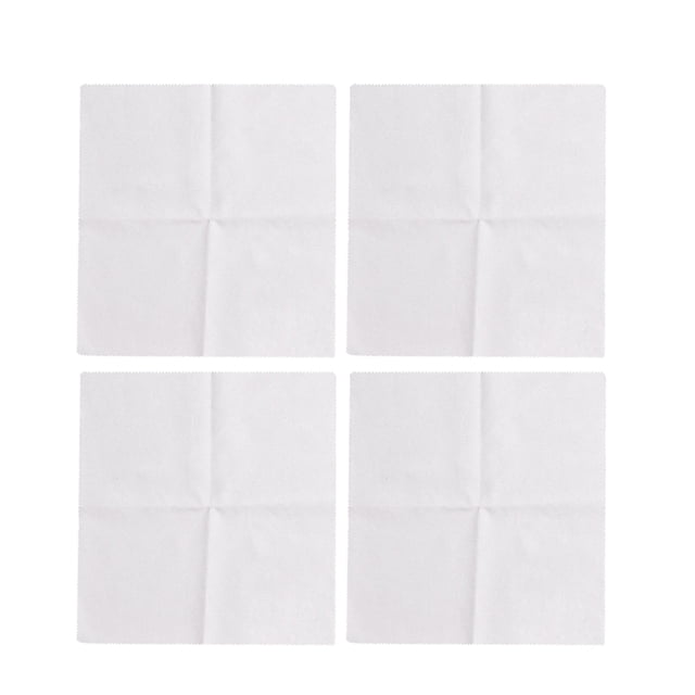 Shisuyan 4PCS Microfiber Cleaning Cloth Musical Instrument Wipe Cloth Guitar Nursing Cleaning Cloth Multi-purpose Cleaning Cloth White