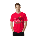 thumbnail image 5 of Gildan Men's Naughty Nice Graphic Tee for Christmas, Short Sleeve White Holiday T-Shirt, S Size, 5 of 5