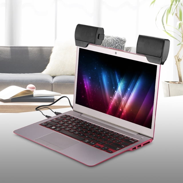 Minialtavoz estéreo USB portátil con clip, barra de sonido, para portátil, portátil, teléfono, reproductor de música, ordenador, PC, con clip, Bluetooth
