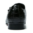 thumbnail image 6 of Santimon Black Dress Shoes for Men Stylish Crocodile Grain Monk Strap Shoes Formal Business Slip on Loafers US 6.5, 6 of 8