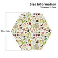 thumbnail image 2 of KLL Drink Coasters Set Hexagon of 4,PU Leather Absorbent Coasters Set Decorative Coffee Cup Coasters Housewarming Gift for Home Decor-Fall Animals, 2 of 5