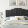 thumbnail image 5 of Tufted Platform Bed Frame, Queen Size, Velvet, Dark Grey Gray, Modern Contemporary Urban Design, Bedroom Master Guest Suite, 5 of 10
