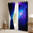 thumbnail image 3 of jejeloiu Galaxy Starry Sky Blackout Curtains Set of 2 (52x84 Each),Blue Purple Ombre Window Curtains For Girls Kids, 3 of 6