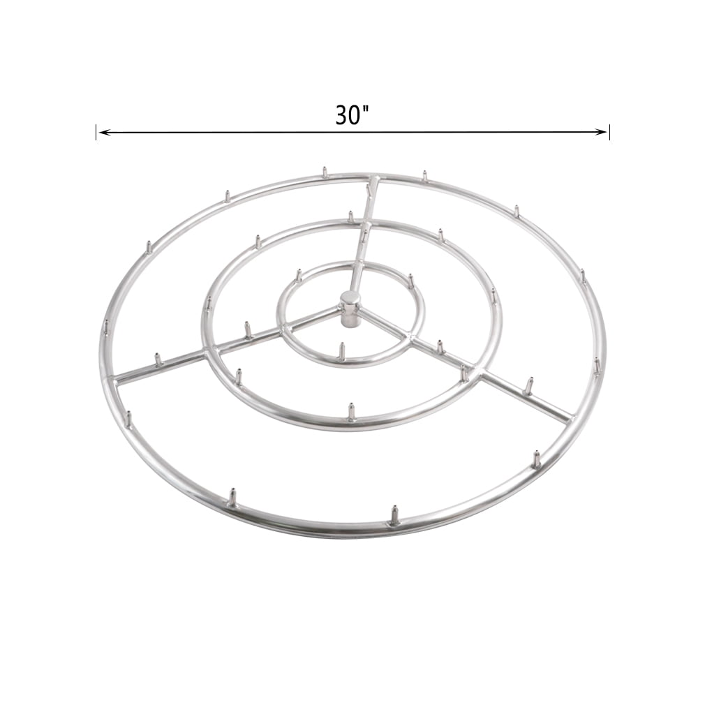 Skyflame 30Inch Round Stainless Steel Fire Pit Jet Burner Ring, High