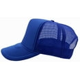 thumbnail image 3 of Solid poly foam front mesh back trucker cap (Royal Blue), 3 of 5