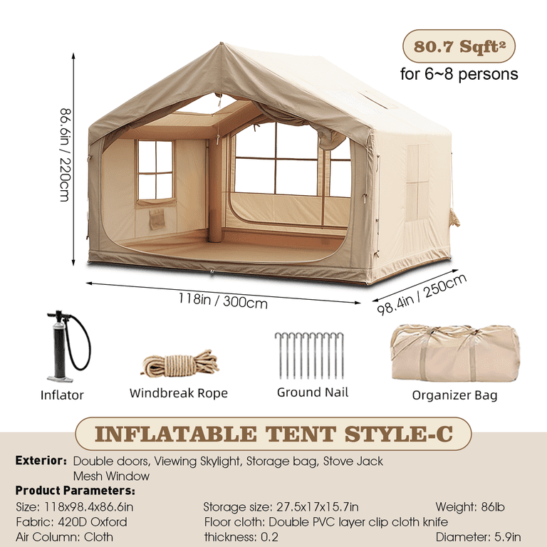 Senleeto, Inflatable Tent, 98.4