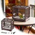 thumbnail image 2 of SIfdSeng Bird Cage Travel Bird Cage Portable Bird | Small Birds Lightweight Parrots Cage with Standing Pole Detachable Tray Hook Handle Easy Transport Bird For, 2 of 5