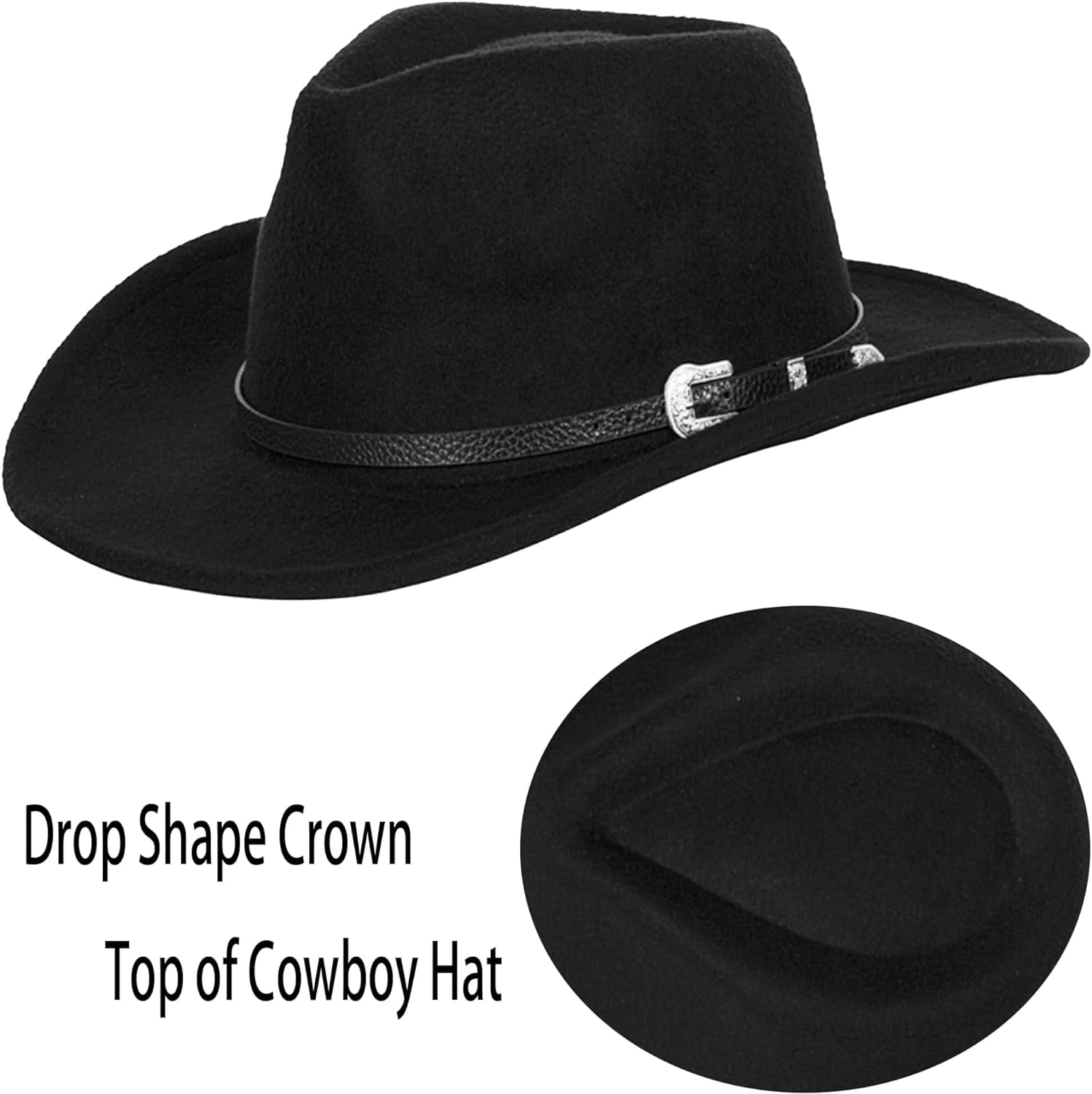 Western Outback Felt Cowboy Hat for Women Cowgirls Fedora  display picture 1