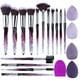 thumbnail image 1 of Brochas de Maquillaje XMOSNZ 15 Unidades Mango de Cristal con 4 Esponjas, 1 of 4