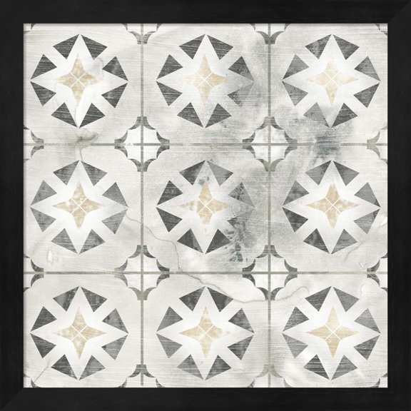 Marble Tile Design II by June Erica Vess, Framed Wall Art, 13.25W x 13.25H