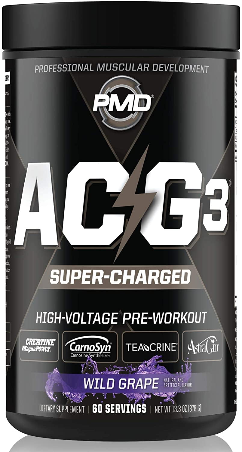 PMD Sports ACG3 Supercharged Pre Workout Powerful Strength, High