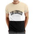 thumbnail image 1 of Mens Casual Pantalones Cortos Cuello Redondo Patchwork Impresión Suéter Blusa de Fitness, Camisetas para Hombre, 1 of 4