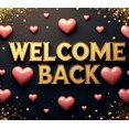 thumbnail image 4 of Welcome Back Banner Colorful Confetti Balloons Decorative Background Party Supplies Event Backdrop Celebration Welcome Banner Photography Props, 4 of 4